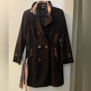 Elegant Black Women's Trench Coat